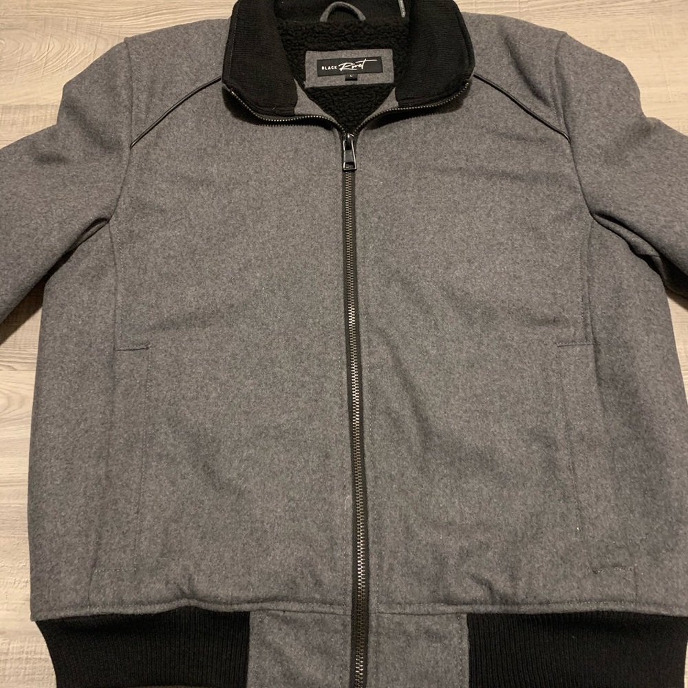 Black Rivet Jacket Coat Full Zipper